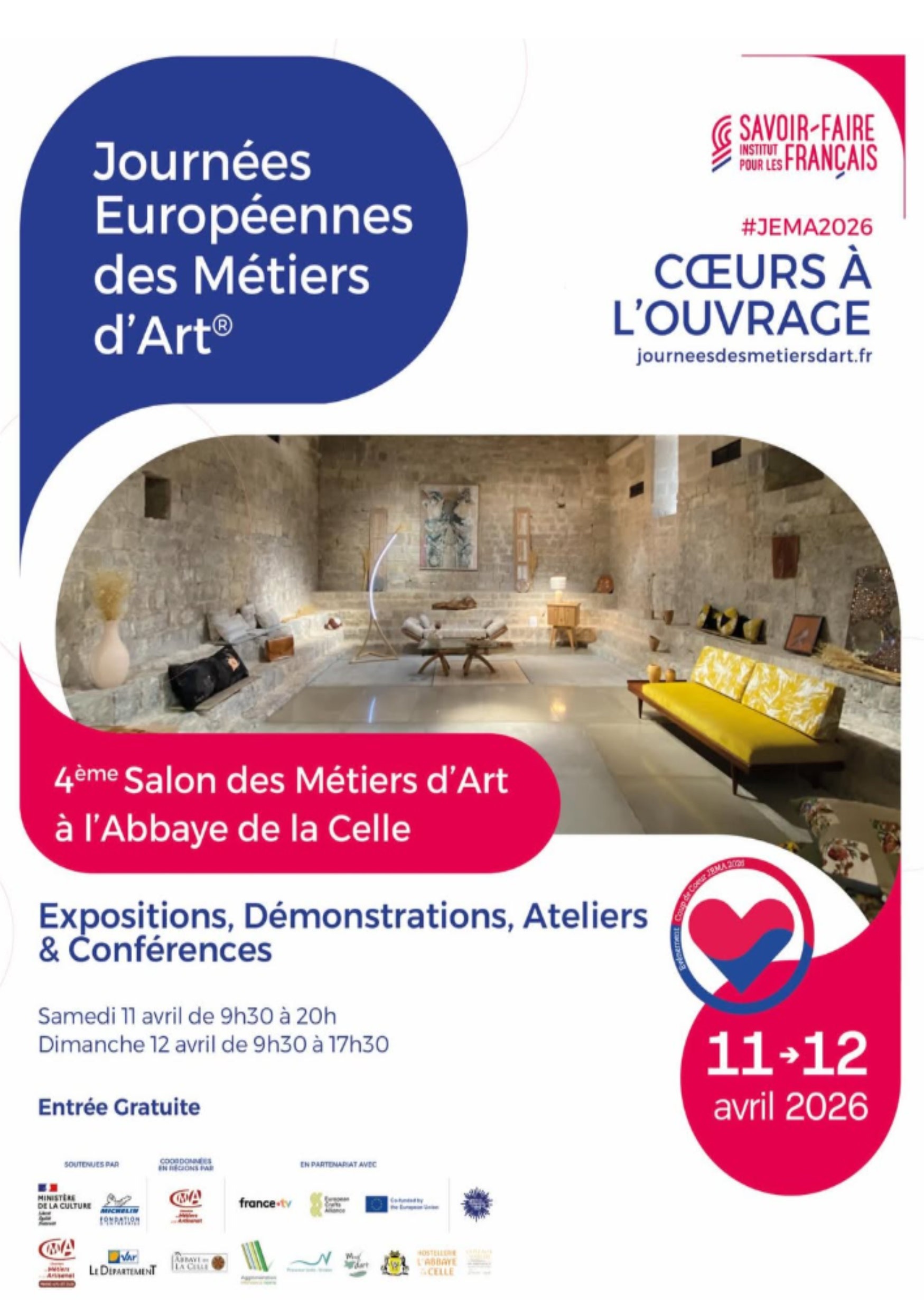 JEMA2026 - Journées Européennes des métiers d'Art à l'abbaye de la Celle 83